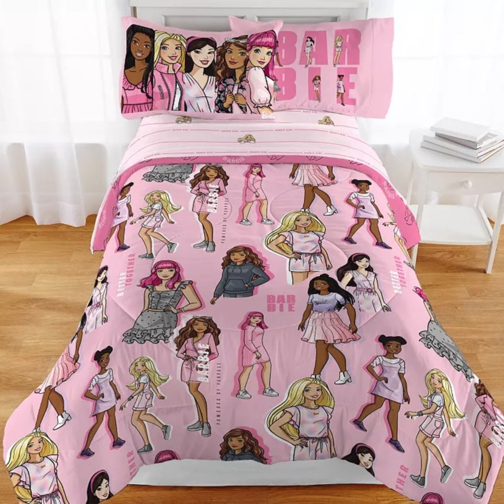 Barbie Twin / Full Reversible Comforter - fits TWIN or FULL beds (72" X 86")